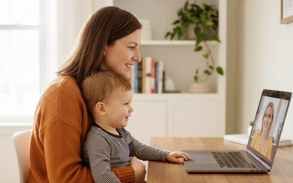 home-based-pediatric-dental-care-telemed-mother-with-child-los-angeles