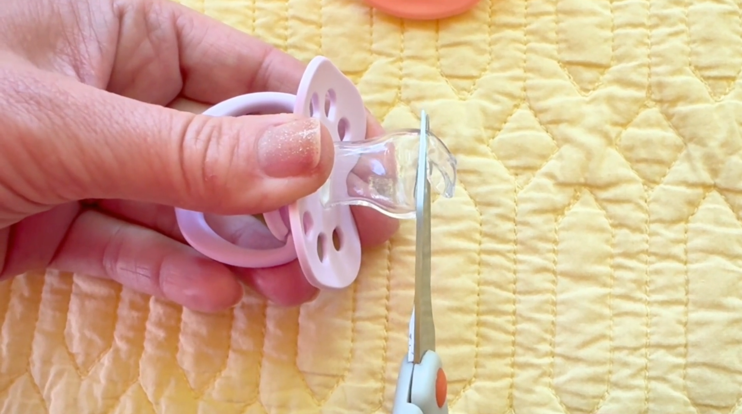 Pacifier Binky Cutting Snipping