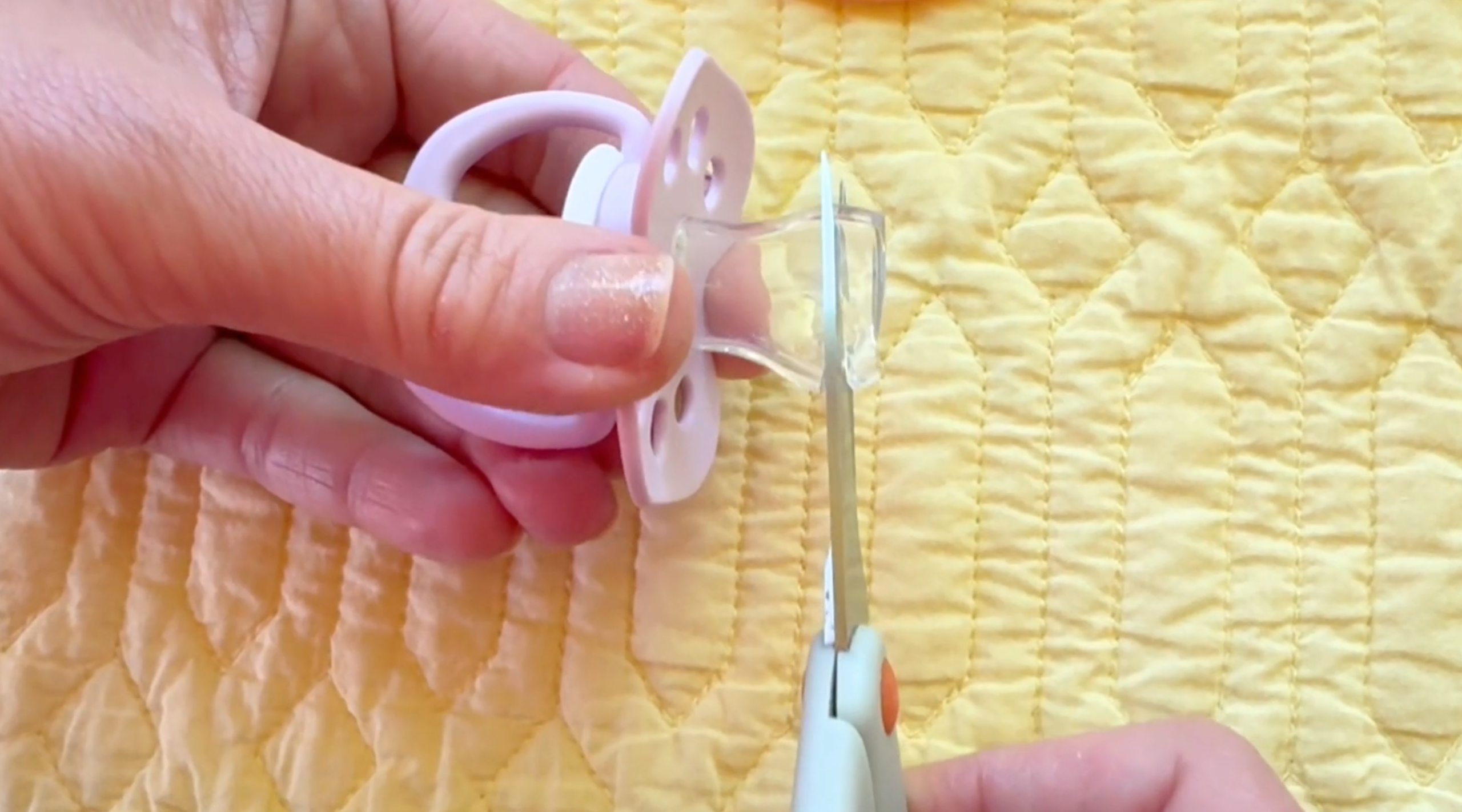 Pacifier Binky Cutting Snipping