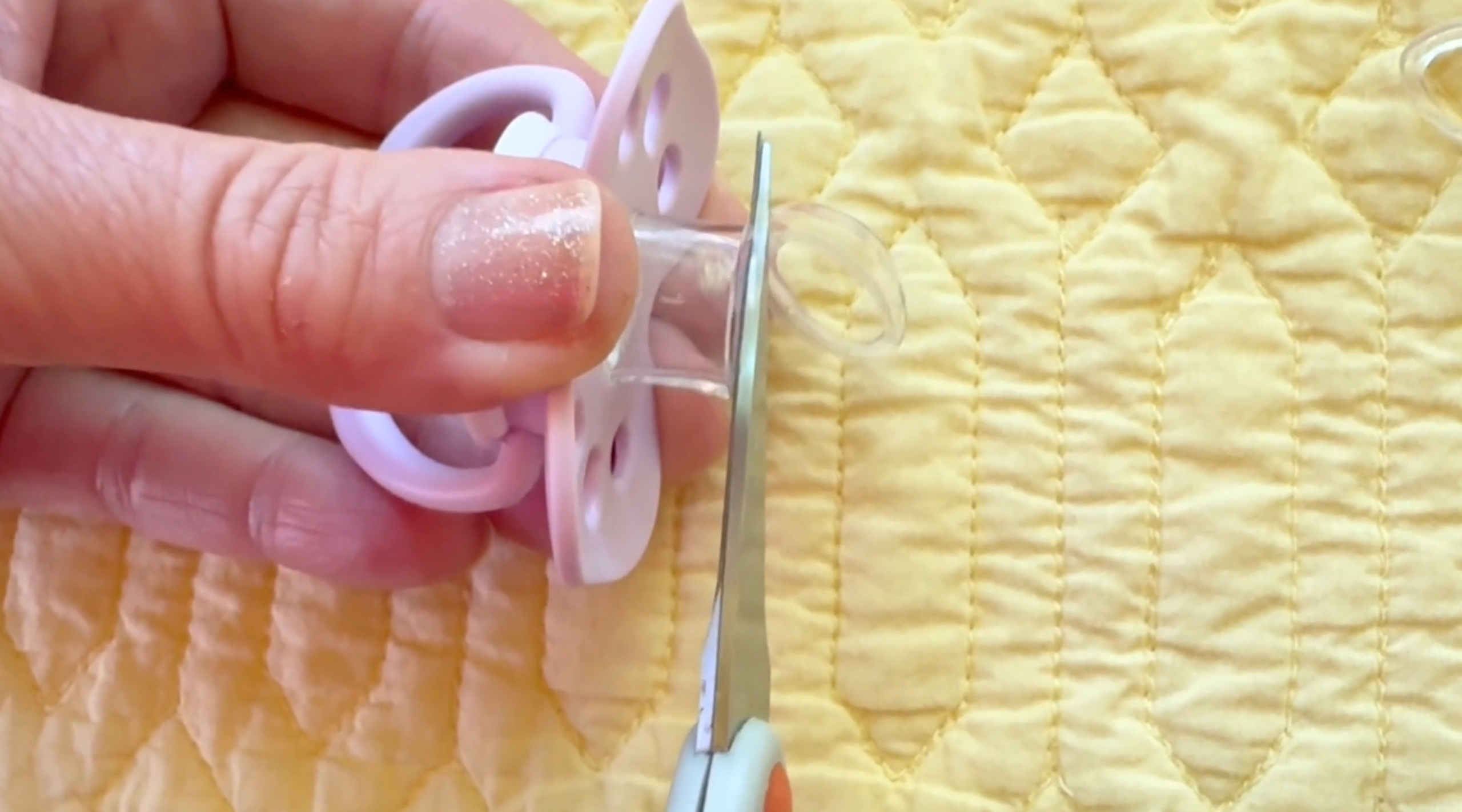 Pacifier Binky Cutting Snipping